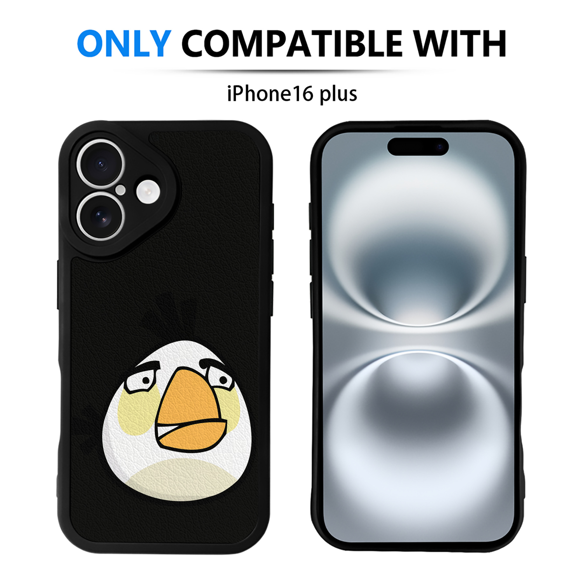 （画像用） Angry Birds アングリーバード 【iPhone 16シリーズ対応】シリコンスマホケース（レザー調） 材質：シリコン